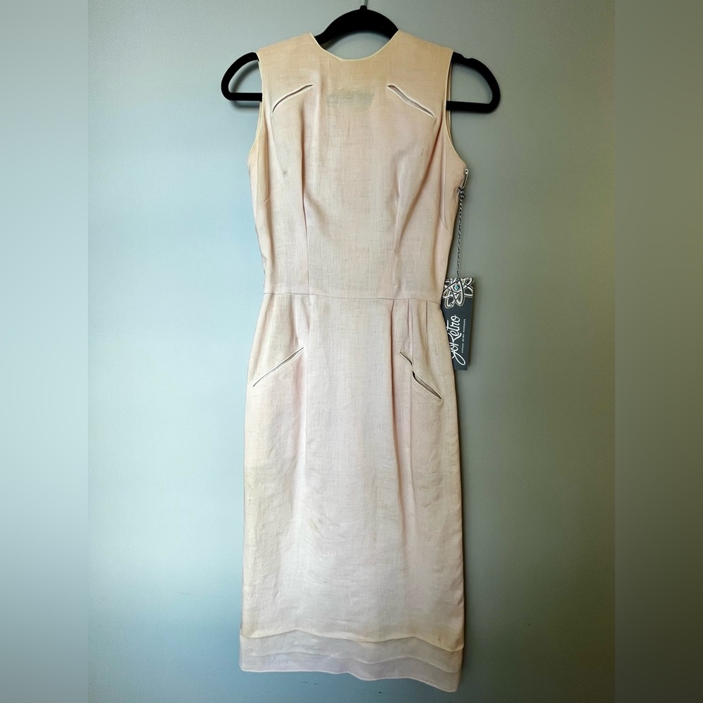 Elegant Cream Sleeveless Dress